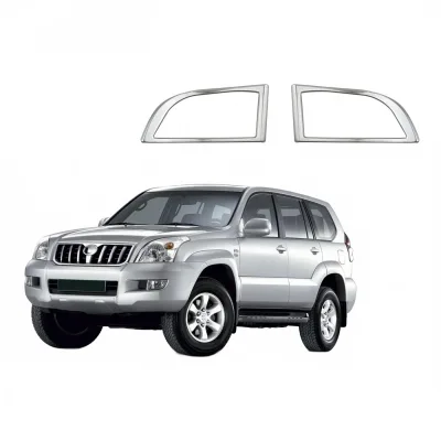 Front Fog Light Cover Trim for Toyota Land Cruiser Prado FJ120 2003-2009, Chrome ABS Bezel Garnish Front Fog Light Cover Trim for Toyota Land Cruiser Prado FJ120 2003-2009, Chrome ABS Bezel Garnish