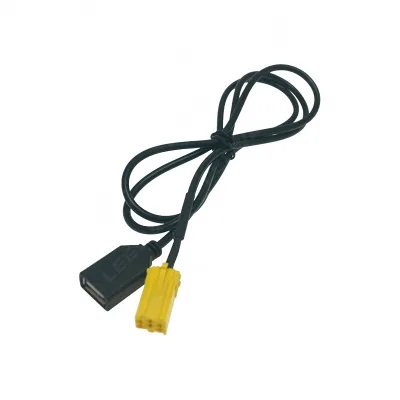 Mini ISO 6Pin to USB AUX Female Audio Adapter Cable compatible with Alfa Romeo Fiat Lancia Mini ISO 6Pin to USB AUX Female Audio Adapter Cable compatible with Alfa Romeo Fiat Lancia