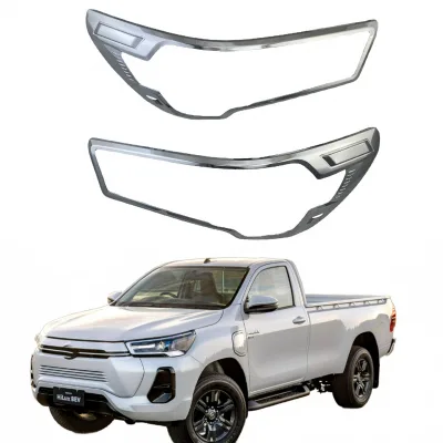 Chrome Headlight Cover Trim for Toyota Hilux Revo Exterior Decoration Frame Chrome Headlight Cover Trim for Toyota Hilux Revo Exterior Decoration Frame