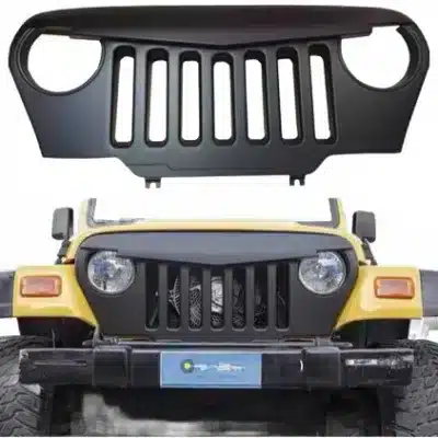 Matte Black Bird-Style Front Grille Replacement for 1996-2006 Jeep Wrangler TJ Matte Black Bird-Style Front Grille Replacement for 1996-2006 Jeep Wrangler TJ