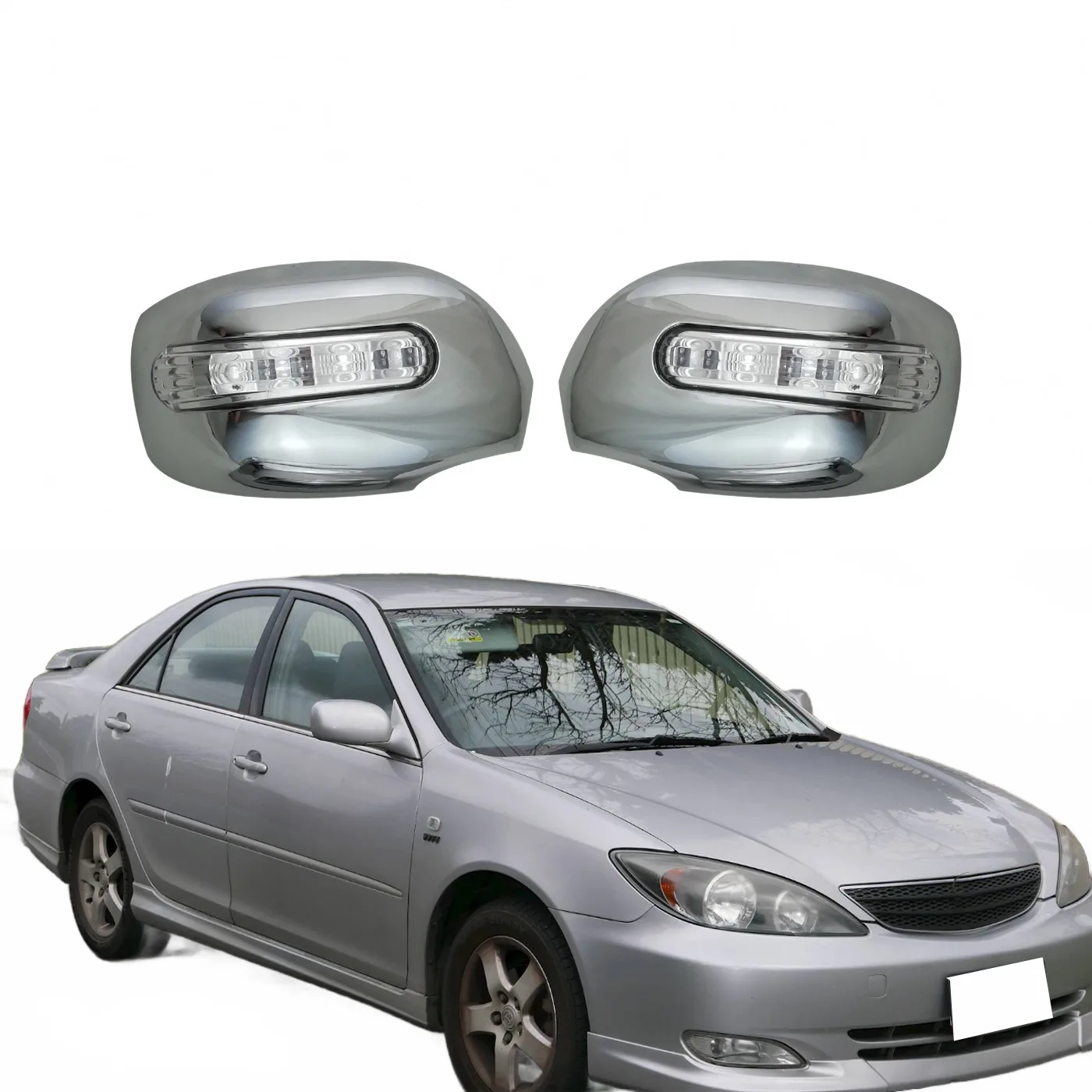Side Mirror Cover with Signal Light for 2002-2006 Toyota Camry XV30 Rear View Mirror Cap