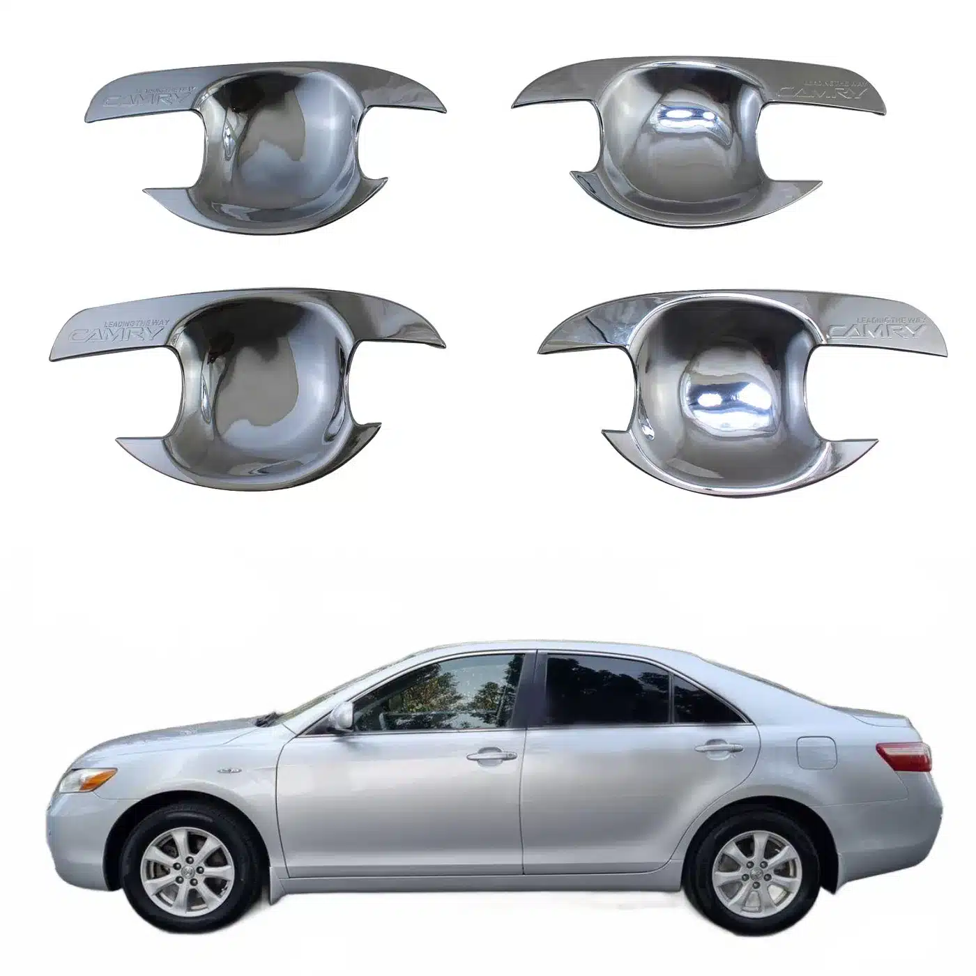 Chrome Exterior Door Handle Bowl Covers for Toyota Camry 2001-2006 Chrome Trim Accents