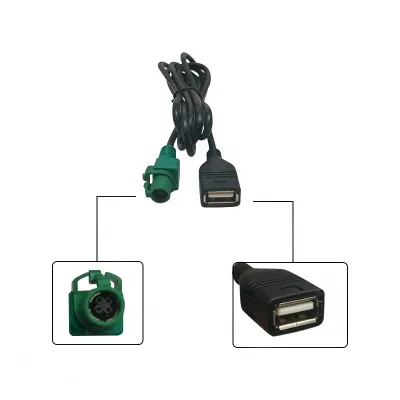 Car 4-Pin USB Adapter Cable for BMW 3 Series X5 X6 Z Series In-Car Interface Converter Wire Car 4-Pin USB Adapter Cable for BMW 3 Series X5 X6 Z Series In-Car Interface Converter Wire