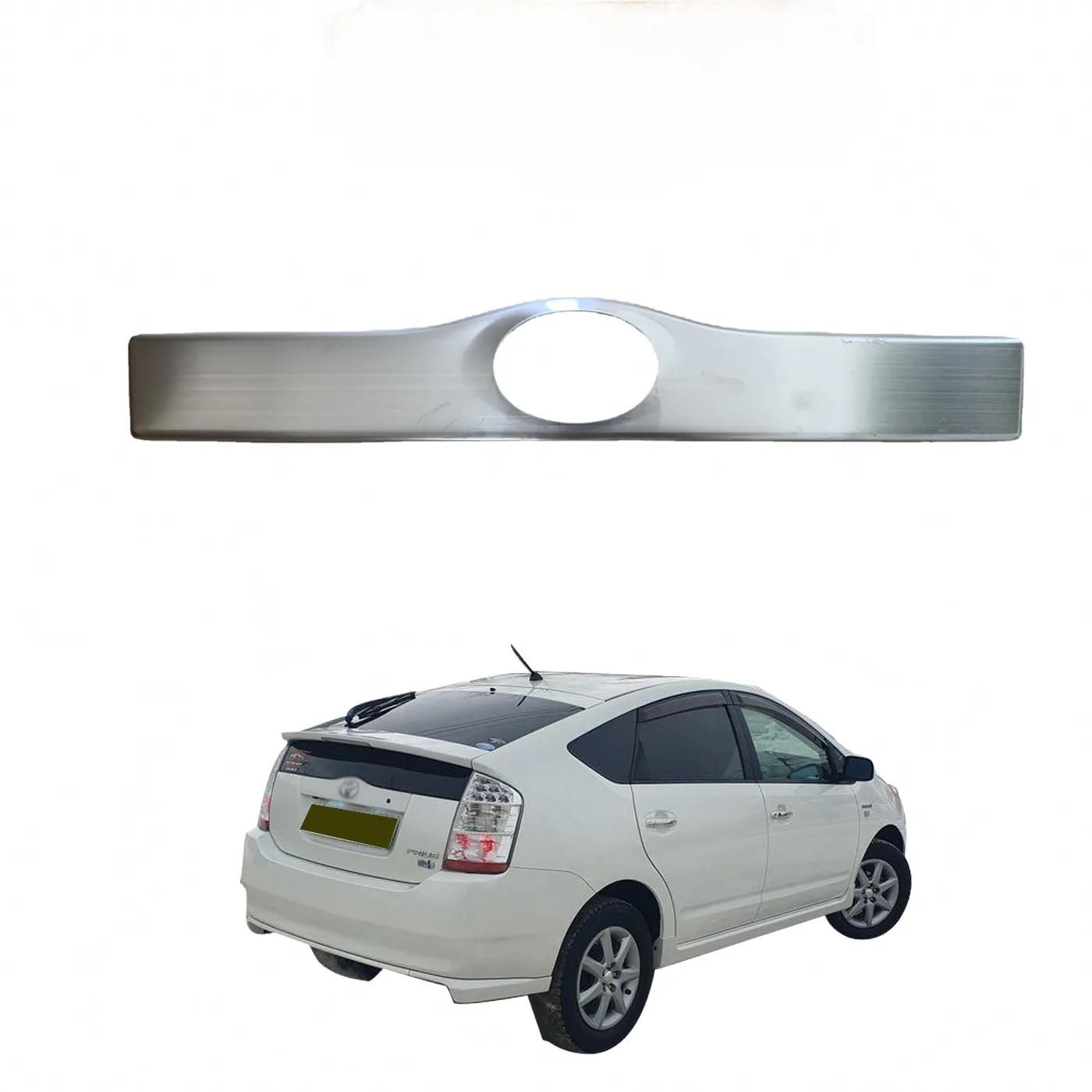 Rear Tailgate Accent Trim Brushed Stainless Steel Sill Guard for Prius 2004-2009