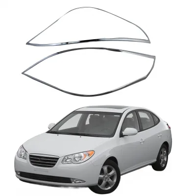 Front Headlight Frame Decoration Covers for 2004-2007 Hyundai Elantra Exterior Lamp Trim Accents Front Headlight Frame Decoration Covers for 2004-2007 Hyundai Elantra Exterior Lamp Trim Accents