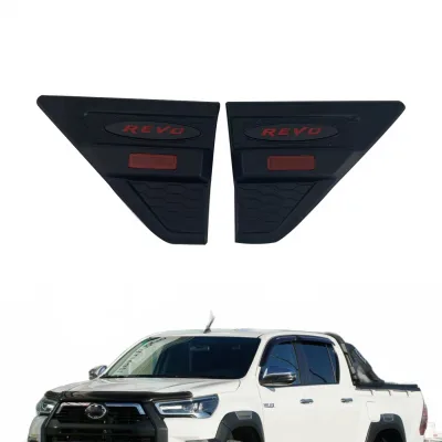 Side Light Garnish Trim Cover ABS Chrome for Toyota Hilux Revo 2021