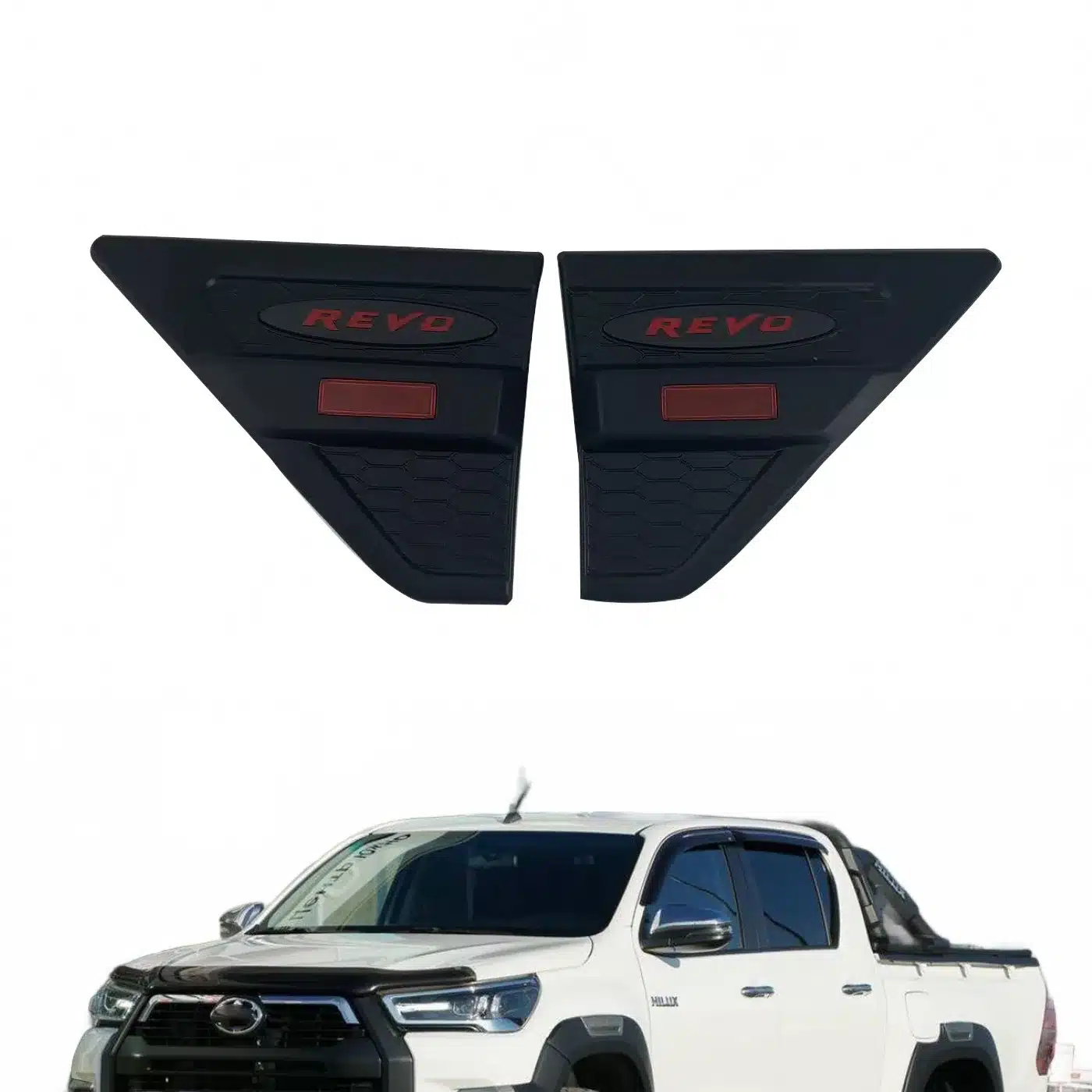 Side Light Garnish Trim Cover ABS Chrome for Toyota Hilux Revo 2021
