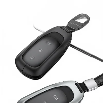 Full-Coverage Aluminum Alloy Key Fob Cover Case with Keychain for Li Auto Li ONE 2020 Full-Coverage Aluminum Alloy Key Fob Cover Case with Keychain for Li Auto Li ONE 2020