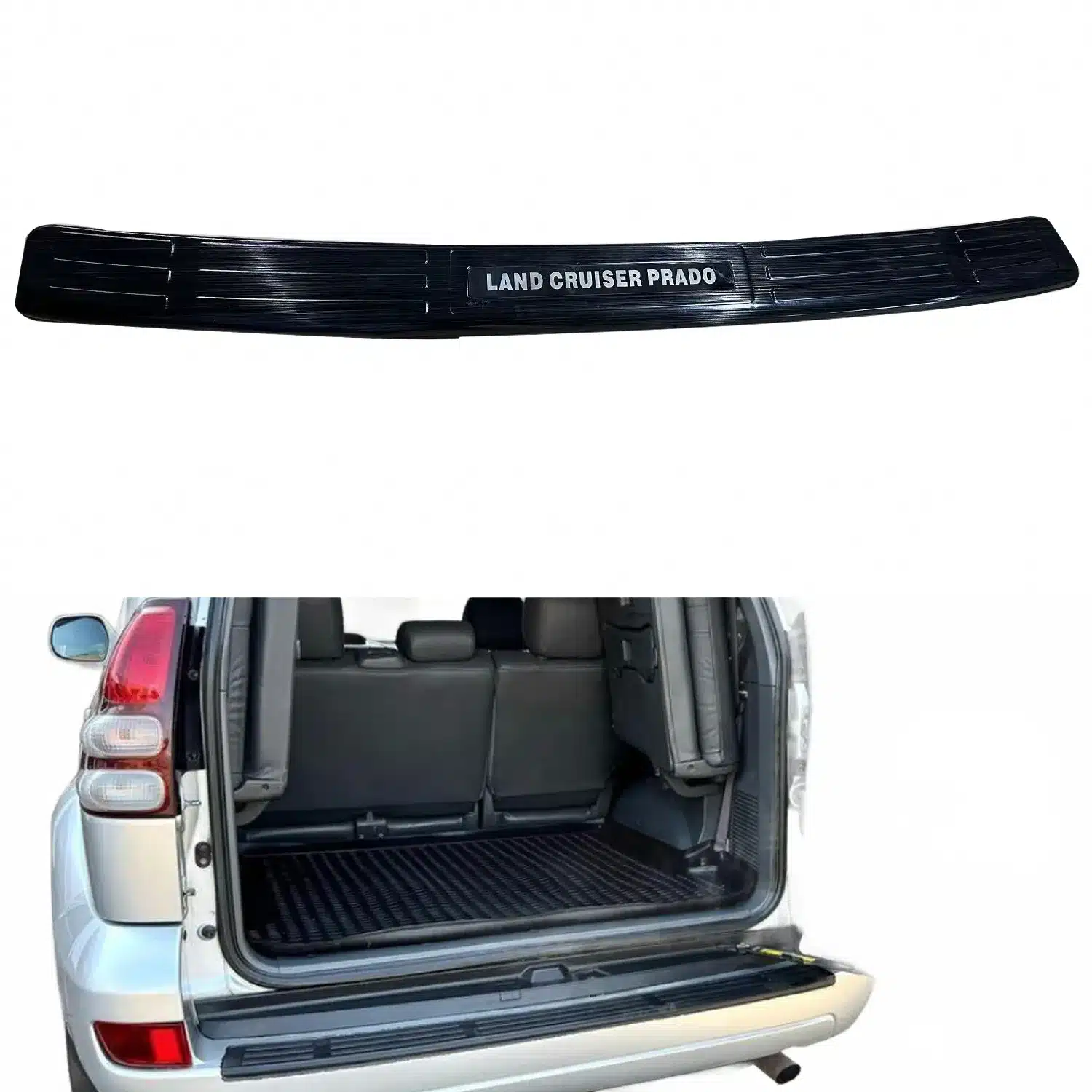 Rear Bumper Guard Scuff Plate Protector Stainless Steel for Toyota Prado FJ120 2003-2009
