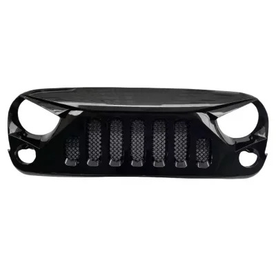 Aggressive Angry Bird Front Grille Gloss Black for 2007-2017 Jeep Wrangler JK JKU 2/4 Door ABS Mesh Grill Aggressive Angry Bird Front Grille Gloss Black for 2007-2017 Jeep Wrangler JK JKU 2/4 Door ABS Mesh Grill