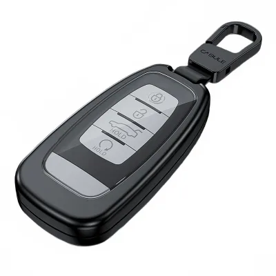 Full Protection Aluminum Alloy Car Key Fob Cover for FAW Hongqi H5 Key Shell Case with Keychain Full Protection Aluminum Alloy Car Key Fob Cover for FAW Hongqi H5 Key Shell Case with Keychain