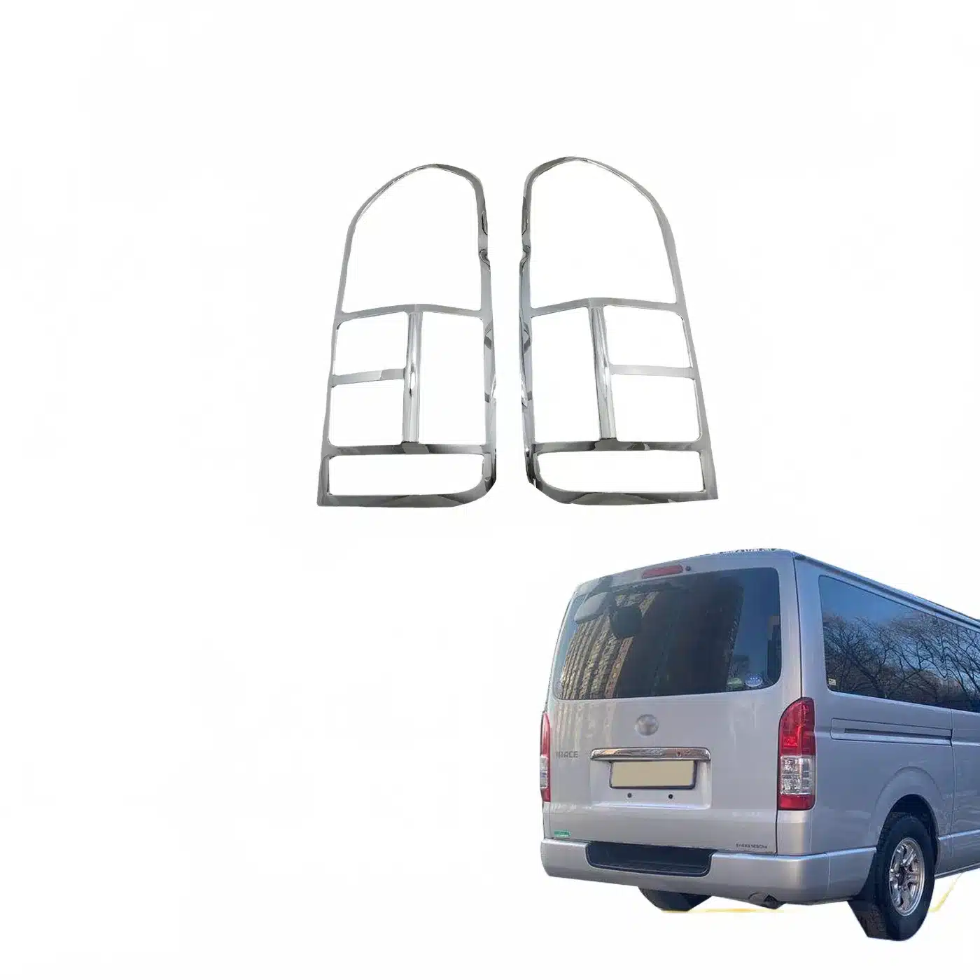 Chrome Rear Tail Light Covers Trim for Toyota Hiace 2016 Exterior Decoration Parts