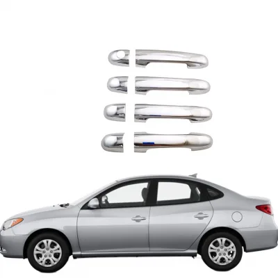 Exterior Door Handle Cover Set for Hyundai Elantra 2009-2012, Chrome ABS Plastic Protection Trim Exterior Door Handle Cover Set for Hyundai Elantra 2009-2012, Chrome ABS Plastic Protection Trim