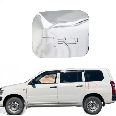 Chrome Fuel Tank Cap Cover Trim for Toyota Probox 2005-2015 Exterior Decoration Guard Chrome Fuel Tank Cap Cover Trim for Toyota Probox 2005-2015 Exterior Decoration Guard