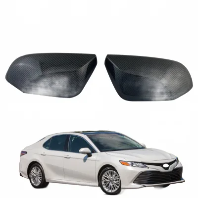 Carbon Fiber Texture Rearview Side Mirror Covers for Toyota Avalon Camry 2018-2023 C-HR Carbon Fiber Texture Rearview Side Mirror Covers for Toyota Avalon Camry 2018-2023 C-HR