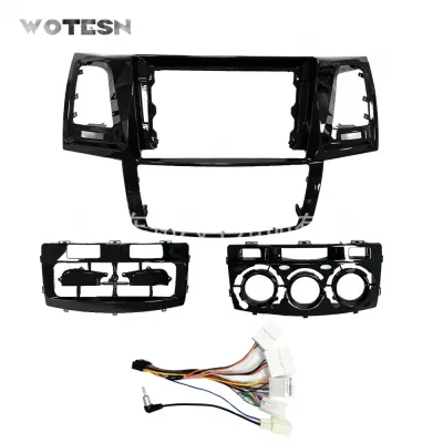 Double Din Car Stereo Radio Fascia Frame for Toyota Fortuner and Hilux Dashboard Navigation Face Plate Trim Kit Double Din Car Stereo Radio Fascia Frame for Toyota Fortuner and Hilux Dashboard Navigation Face Plate Trim Kit