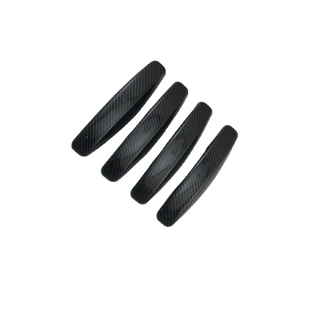 Carbon Fiber Texture Outer Door Handle Cover Trim Set for Renault Duster and Clio – Chrome Plated Decorative Protectors