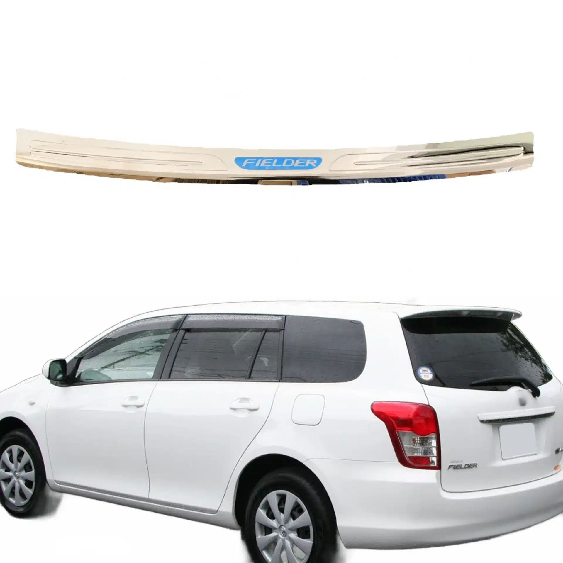 Rear Bumper Guard Protector Stainless Steel Sill Trim for Toyota Fielder 2005-2011