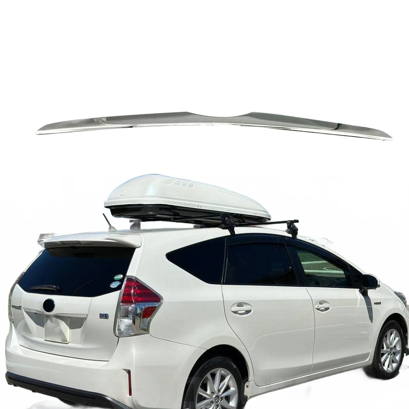 Rear Trunk Tailgate Molding Trim Strip Stainless Steel Chrome Accent for Toyota Prius ZVW41 2015-2019