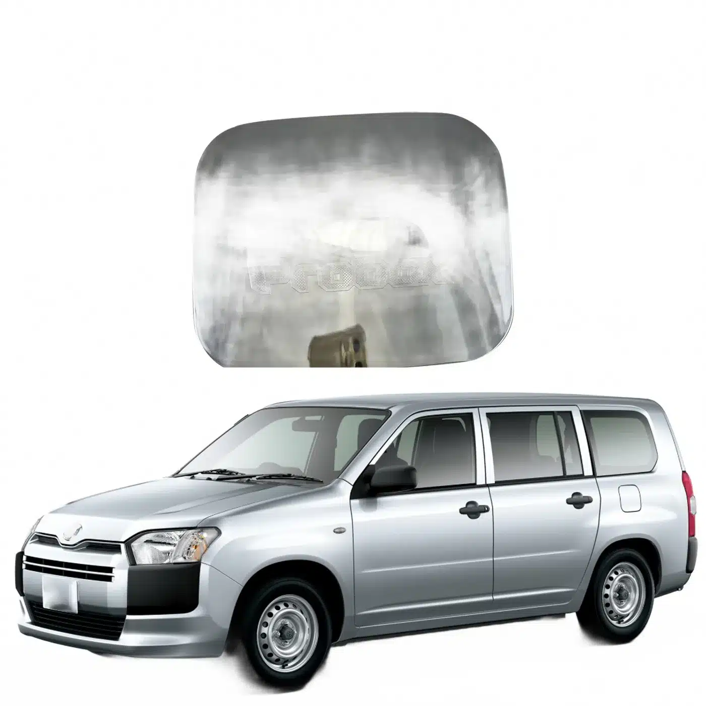 Fuel Tank Cap Cover Trim Chrome Plated ABS Exterior Decoration for Toyota Probox 2005-2019