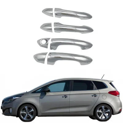 Outer Door Handle Cover Trim for Kia Carens 2013-2018 Chrome Plated Exterior Decor Outer Door Handle Cover Trim for Kia Carens 2013-2018 Chrome Plated Exterior Decor