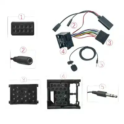 Bluetooth 5.0 AUX Audio Adapter with Microphone for BMW E46 Original Radio Interface Hands-Free Music Receiver Cable Bluetooth 5.0 AUX Audio Adapter with Microphone for BMW E46 Original Radio Interface Hands-Free Music Receiver Cable