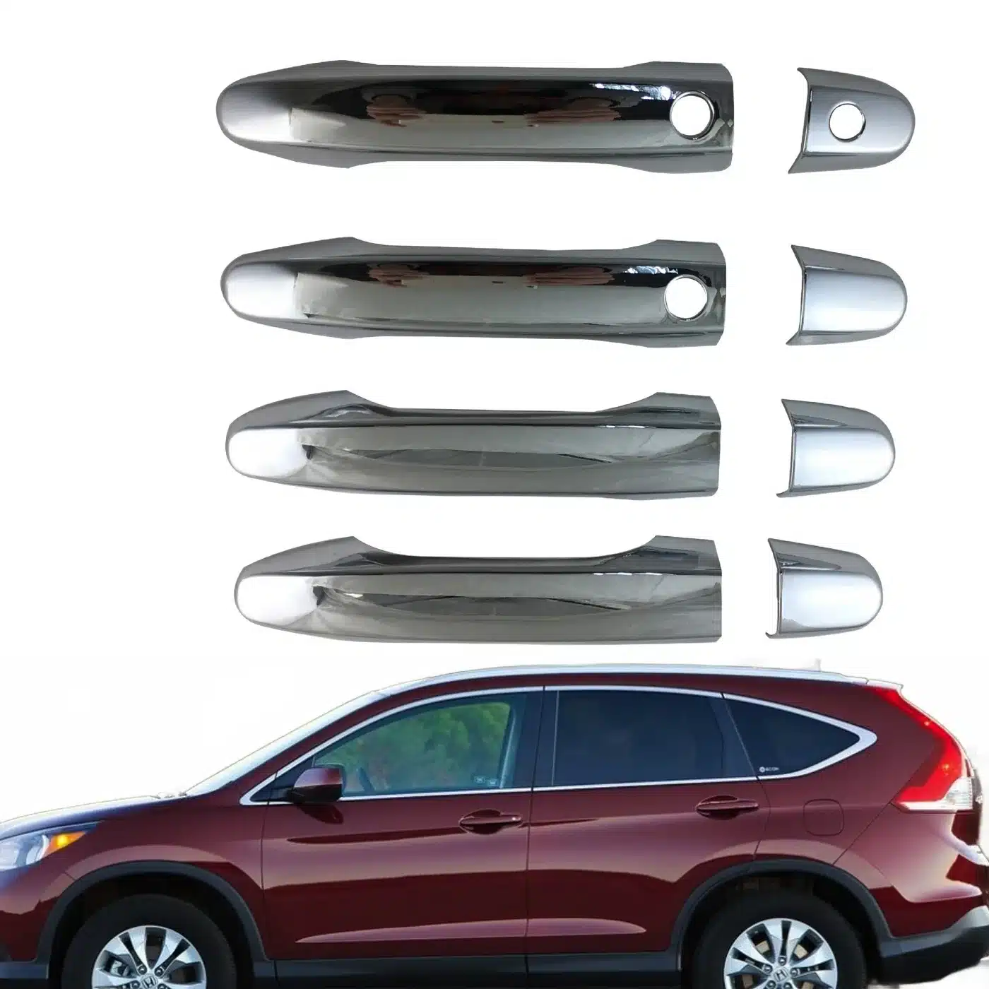 Chrome Exterior Door Handle Covers Trim for 2012-2015 Honda CR-V