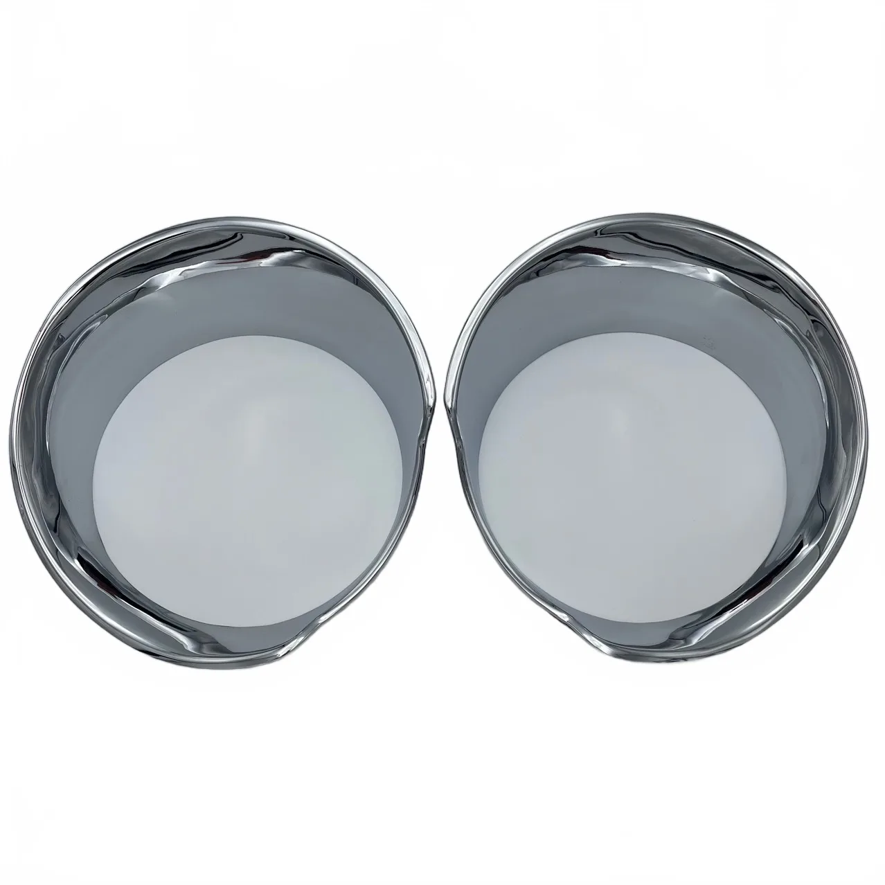 Chrome Headlight Trim Bezel Ring Cover Garnish Compatible with Jeep Renegade, Chrome Plated ABS, Pair