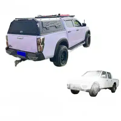 Heavy-Duty Aluminum Alloy Hard Tri-Fold Truck Bed Cover Rear Trunk Canopy for Isuzu D-MAX 2012-2022 Heavy-Duty Aluminum Alloy Hard Tri-Fold Truck Bed Cover Rear Trunk Canopy for Isuzu D-MAX 2012-2022