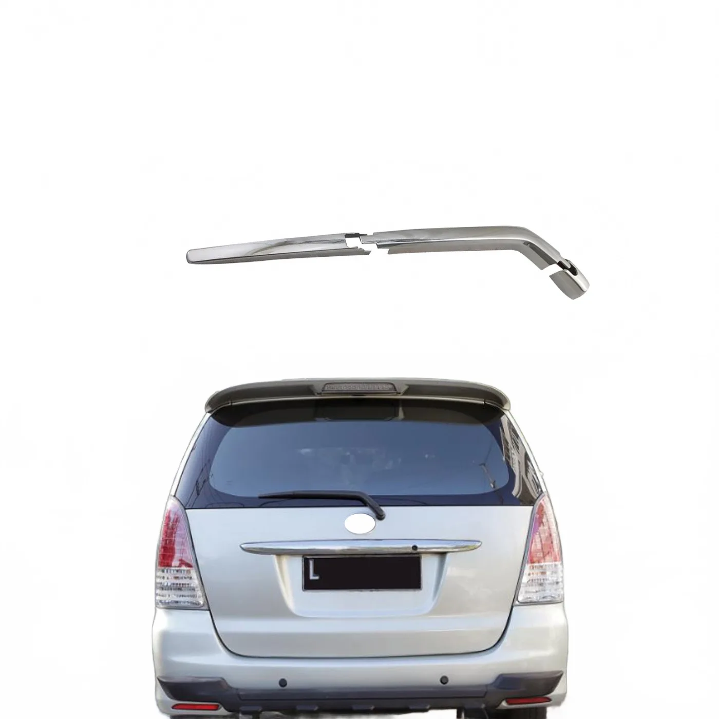 Rear Wiper Blade Cover Trim ABS Chrome Protector for Toyota Innova 2003-2008