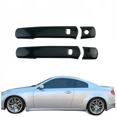 Gloss Black Exterior Door Handle Set for 2003-2007 Infiniti G35 Coupe 2-Door Gloss Black Exterior Door Handle Set for 2003-2007 Infiniti G35 Coupe 2-Door