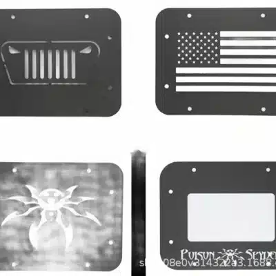 Tailgate Vent Delete Plate License Plate Bracket for 2007-2017 Jeep Wrangler JK JKU, Black Iron Exterior Decor Tailgate Vent Delete Plate License Plate Bracket for 2007-2017 Jeep Wrangler JK JKU, Black Iron Exterior Decor