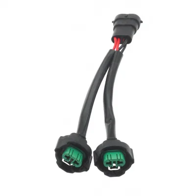 H11 to H11 Dual Connector Headlight Extension Harness 1-to-2 Splitter Adapter Cable for Automotive Fog Light or HID Systems
