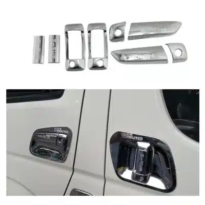 Chrome Exterior Door Handle Covers Trim for Toyota HiAce 200 Series 2006-2019, ABS Plastic Protective Accents Chrome Exterior Door Handle Covers Trim for Toyota HiAce 200 Series 2006-2019, ABS Plastic Protective Accents