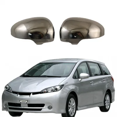 Rearview Mirror Cover Set Titanium Black Chrome Finish Exterior Trim for Toyota Prius Wish Reiz Rearview Mirror Cover Set Titanium Black Chrome Finish Exterior Trim for Toyota Prius Wish Reiz