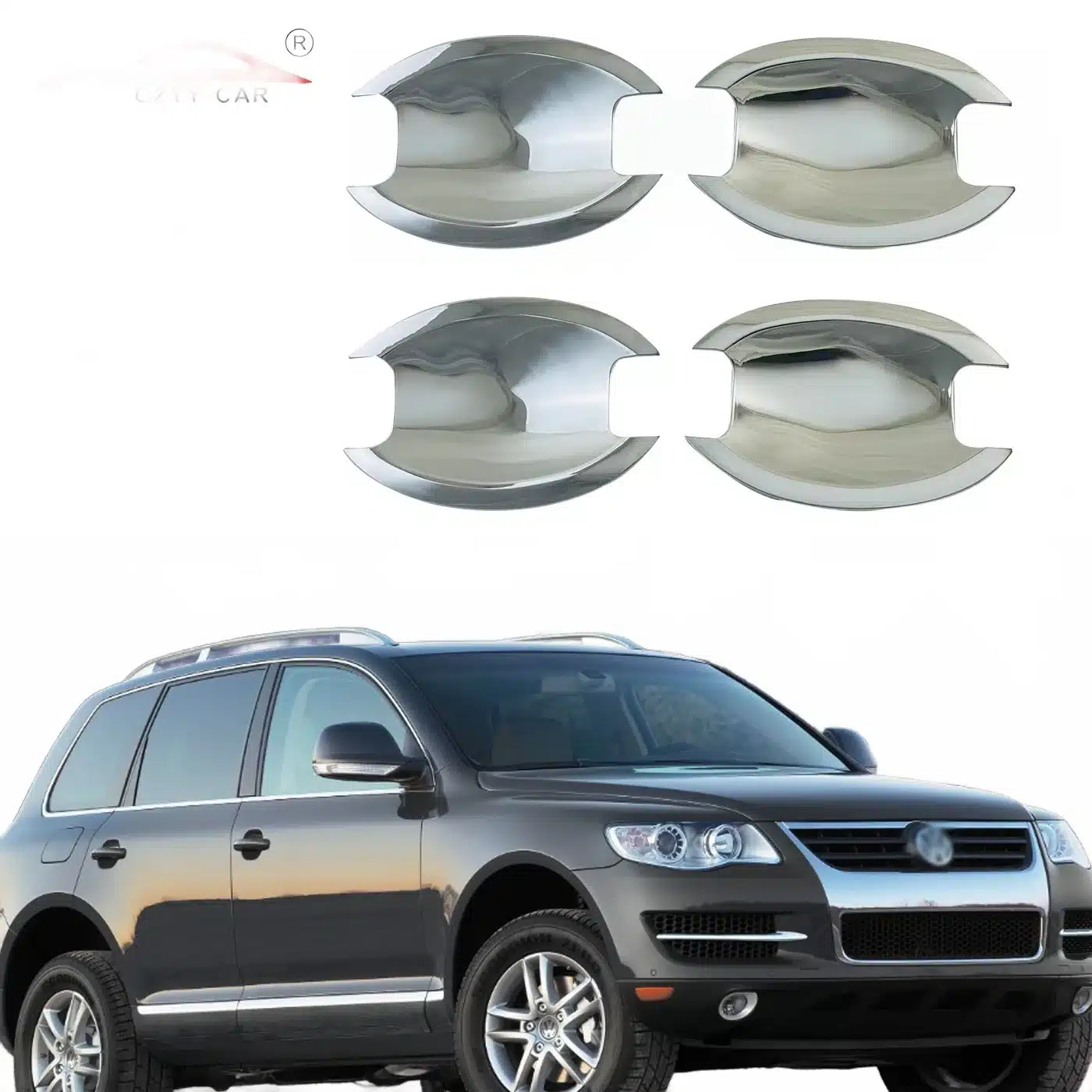 Chrome Exterior Door Handle Bowl Cover Trim for Nissan X-Trail T31 2008-2013, High-Gloss Electroplated Finish Protector