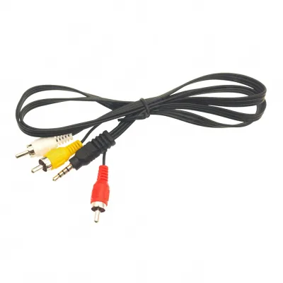 1 Meter Car Audio Video Cable 3.5mm TRRS to 3 RCA Male AV Adapter Cable for Automotive Entertainment Systems 1 Meter Car Audio Video Cable 3.5mm TRRS to 3 RCA Male AV Adapter Cable for Automotive Entertainment Systems