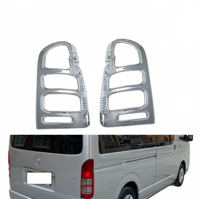 Rear Tail Light Covers for 2006-2012 Toyota Hiace 200 Series, ABS Chrome 3D Taillamp Guards Trim, Exterior Styling Chrome Accents Rear Tail Light Covers for 2006-2012 Toyota Hiace 200 Series, ABS Chrome 3D Taillamp Guards Trim, Exterior Styling Chrome Accents