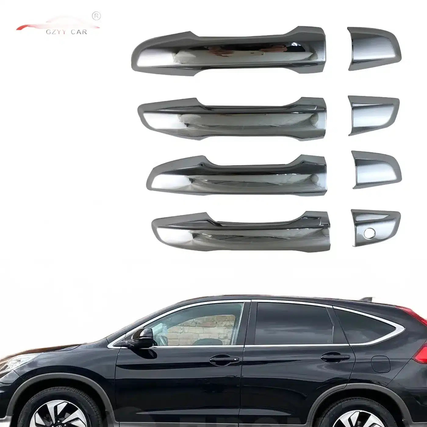 Chrome Exterior Door Handle Cover Trim Kit for Honda CR-V 2017