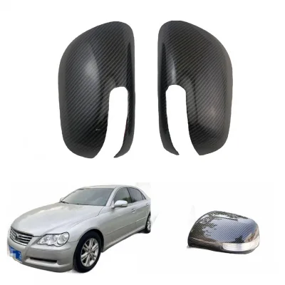 Carbon Fiber Style Rear View Mirror Covers for Toyota Reiz Mark X 2003-2012 Exterior Side Door Mirror Caps Carbon Fiber Style Rear View Mirror Covers for Toyota Reiz Mark X 2003-2012 Exterior Side Door Mirror Caps