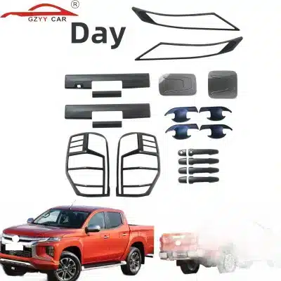 Chrome Exterior Trim Kit for Mitsubishi Triton L200 2020 ABS Plastic Decorative Cover Set Chrome Exterior Trim Kit for Mitsubishi Triton L200 2020 ABS Plastic Decorative Cover Set