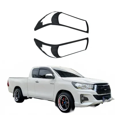 Matte Black Front Headlight Trim Covers for Toyota Hilux REVO 2015-2018 Pair Matte Black Front Headlight Trim Covers for Toyota Hilux REVO 2015-2018 Pair