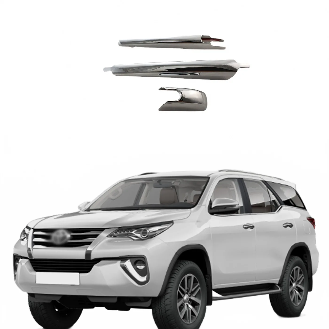 Rear Wiper Blade Cover Cap Chrome Plated Trim For Toyota Innova 2016-2020 Fortuner Highlander