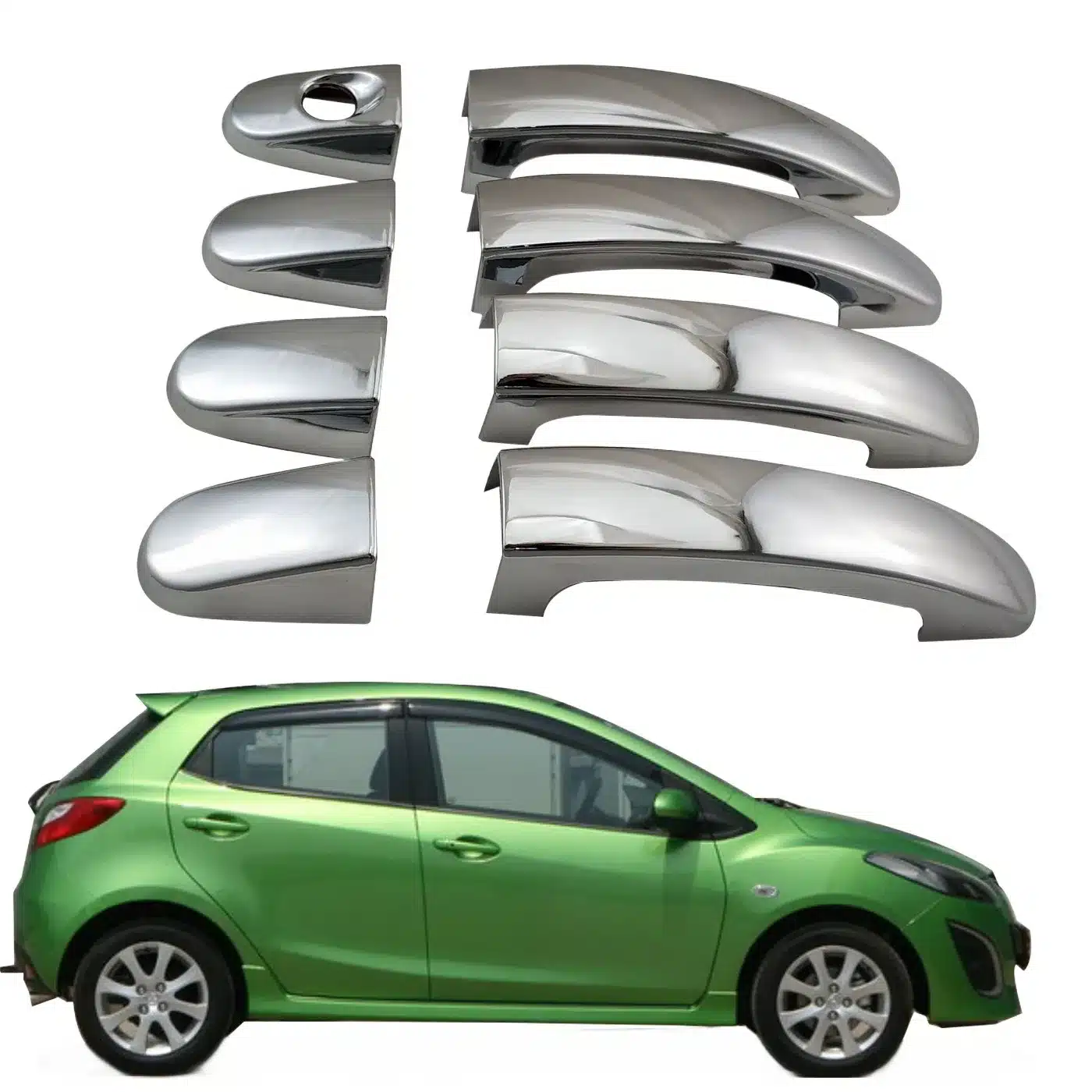 Chrome Exterior Door Handle Covers for Mazda BT-50 2012-2019 Pickup – Triple Plated Trim Set