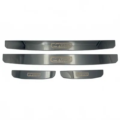 Stainless Steel Black Crystal Door Sill Entry Guard Welcome Pedal Set for Jeep Wrangler JL Gladiator JT 2018-2024 Stainless Steel Black Crystal Door Sill Entry Guard Welcome Pedal Set for Jeep Wrangler JL Gladiator JT 2018-2024