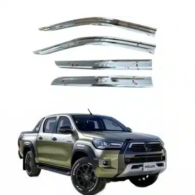 Chrome Window Deflector Rain Guard Visors Vent Shades for Toyota Hilux Revo 4×4 Chrome Window Deflector Rain Guard Visors Vent Shades for Toyota Hilux Revo 4×4