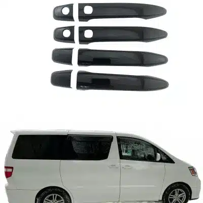 Gloss Black Exterior Door Handle Covers for Toyota Estima Previa 2003-2012 and Alphard Models Gloss Black Exterior Door Handle Covers for Toyota Estima Previa 2003-2012 and Alphard Models