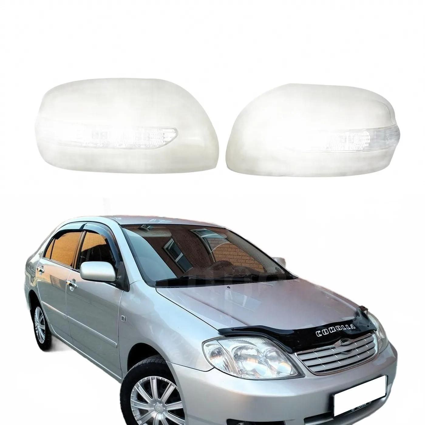 LED Wing Mirror Cover Caps Chrome Plated ABS with Turn Signal Indicator Replacement for Vehicle Side View Mirrors