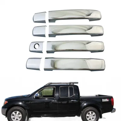 Chrome Exterior Door Handle Covers for Nissan Navara D40 Frontier 2007-2014, ABS Electroplated Trim Chrome Exterior Door Handle Covers for Nissan Navara D40 Frontier 2007-2014, ABS Electroplated Trim