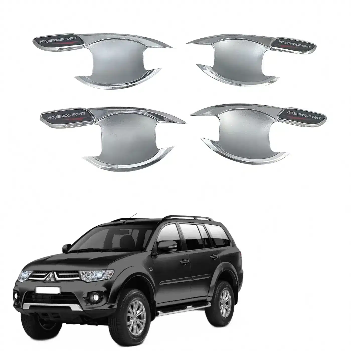 ABS Chrome Door Handle Bowl Cover Protectors for Mitsubishi Pajero Sport 2013-2015